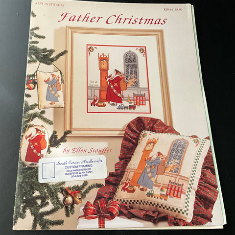 Kept In Stitches Father Christmas by Ellen Stouffer KIS-14 cross stitch design chart