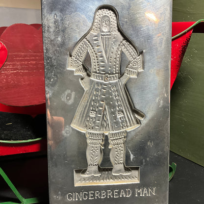 Gingerbread man CW-2420 Williamsburg Virginia vintage reproduction cast metal cookie mold*