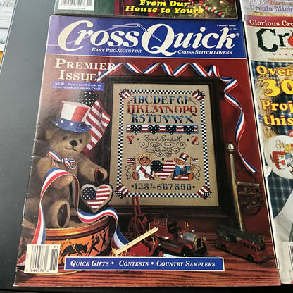 Cross stitch magazines fun bargain grab bag of 4 vintage issues see pictures and description*