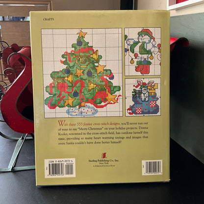 Donna Kooler Cross-Stitch Christmas Vintage 1996 Counted Cross Stitch Book Sterling Publishing