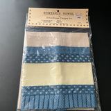 Homespun Towel by Schoolhouse Designs Inc st of 2 blue cross stitchable towels