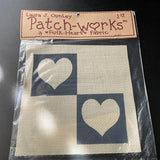Laura J. Conley Patch-works set book and 2 stenciled fabric canvases see pictures and description*