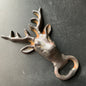 Sensational Stag Head cast iron bottle opener antlered deer barware hardware