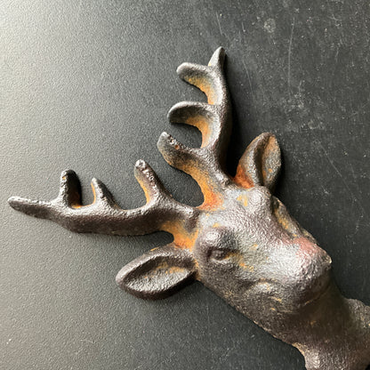 Sensational Stag Head cast iron bottle opener antlered deer barware hardware