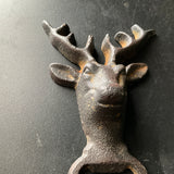 Sensational Stag Head cast iron bottle opener antlered deer barware hardware