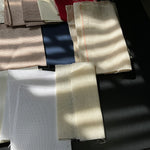 Amazing bargain lot of small cut AIDA & Linen cross stitch fabric various cuts and colors perfect for ornaments etc.*