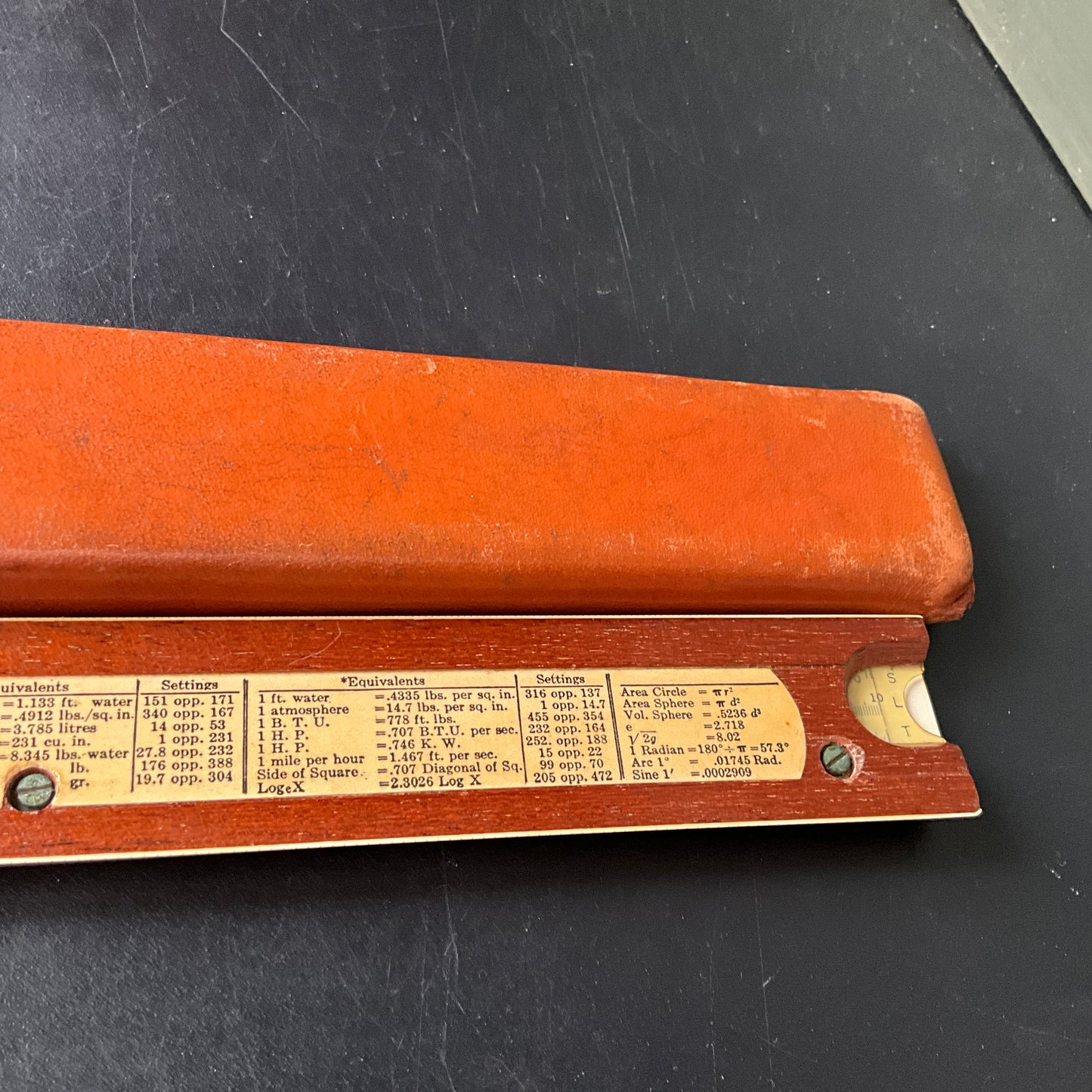 Keuffel & Esser Polyphase Slide Rule N4053-3 with leather case vintage collectible measuring instrument