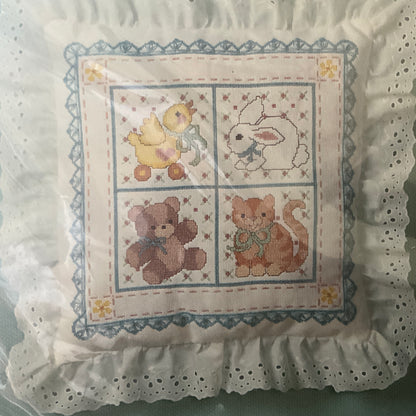 Bernat Baby Baby's Dreams pillow counted cross stitch kit