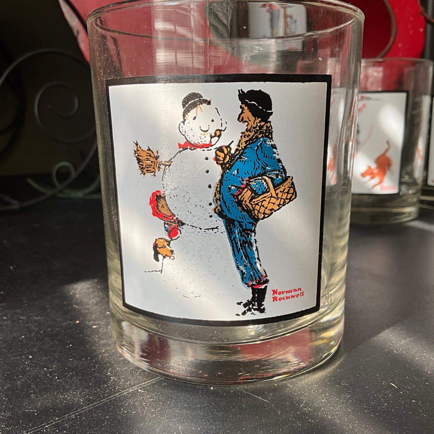 Norman Rockwell Pepsi drinking glasses set of 4 vintage 1979 advertising collectible see pictures and description*