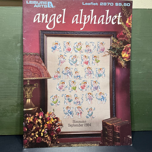 Leisure Arts angel alphabet Leaflet 2870 counted cross stitch chart