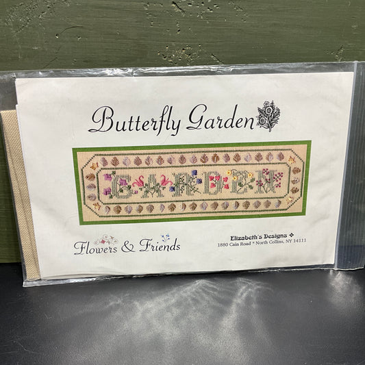 Elizabeth Designs Flowers &amp; Friends Butterfly Garden complete needlecraft kit