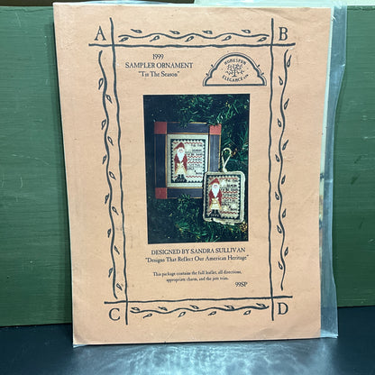 Homespun Elegance Ornament Collection bargain lot of 3 Cross stitch Charts see description for details*