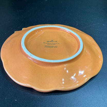 Hallmark pumpkin mini plate/candy dish/jewelry holder Autumn porcelain keepsake decor