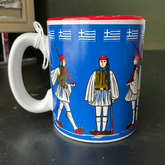 Ageanart Greece souvenir miniature mug depicting Grek Dancers