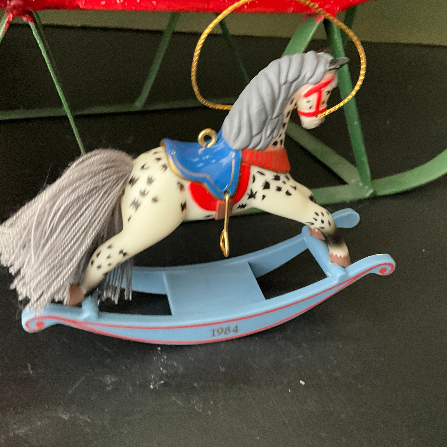 Hallmark Rocking Horse 1984 4th in series Keepsake Ornament QX4354