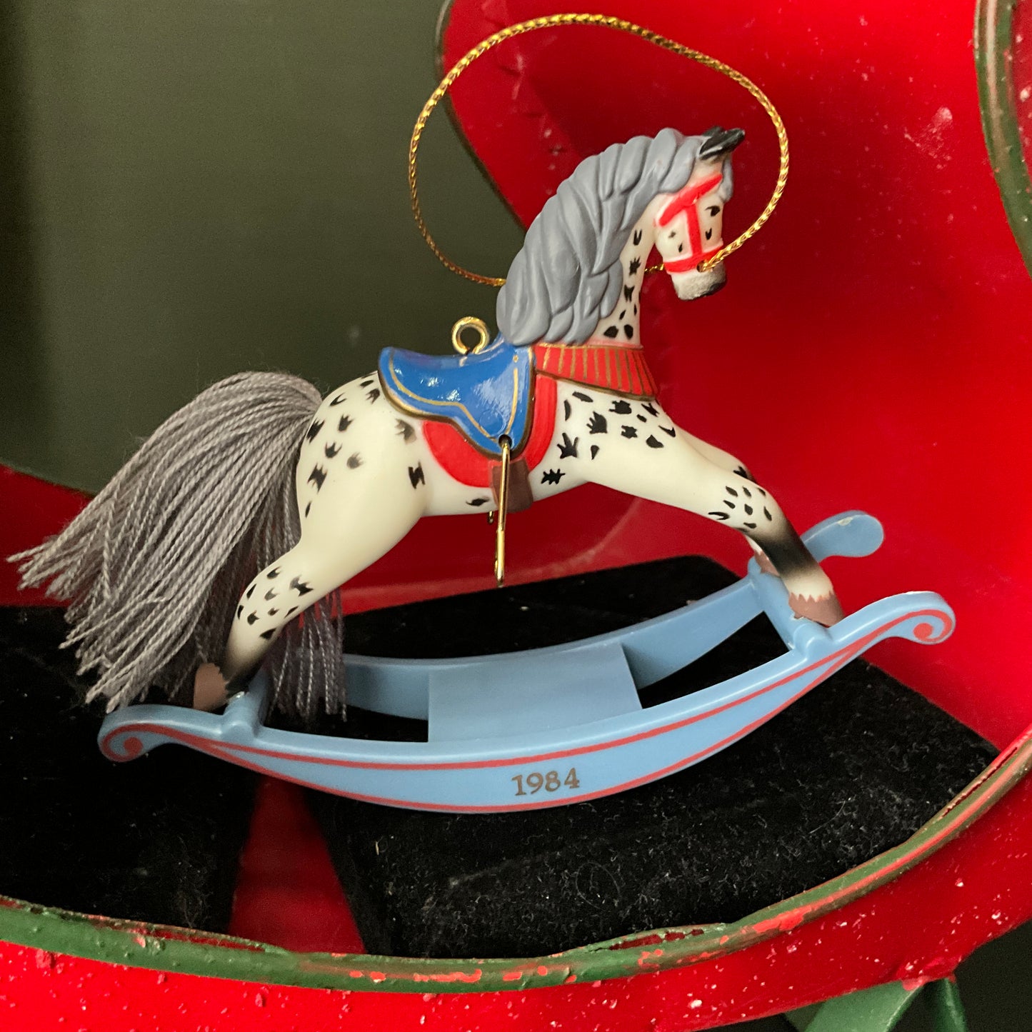 Hallmark Rocking Horse 1984 4th in series Keepsake Ornament QX4354