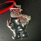 Lenox Frosty the Snowman Silvertone metal Christmas ornament