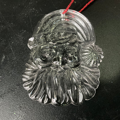 Gorham Crystal Santa Face West Germany Christmas ornament