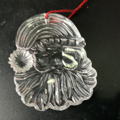 Gorham Crystal Santa Face West Germany Christmas ornament