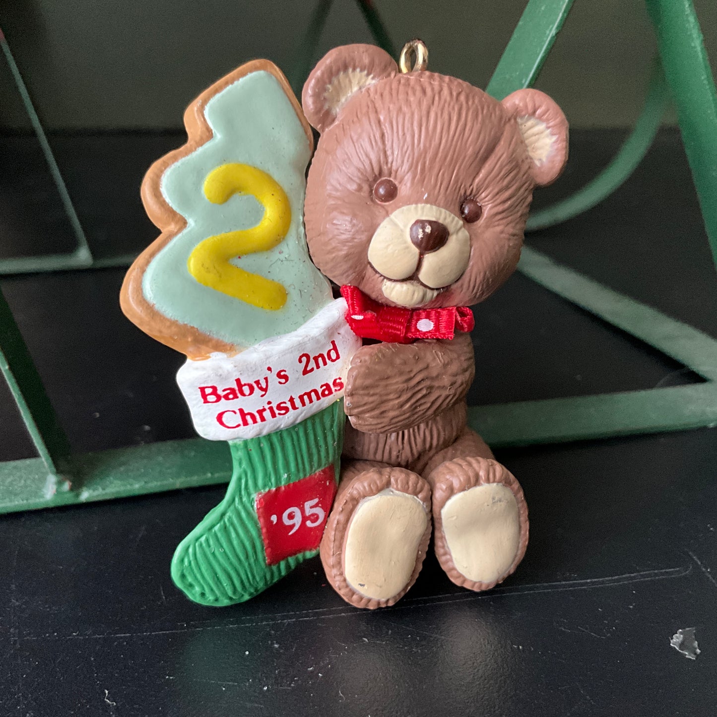 Hallmark Naby's Second Christmas 1995 Teddy Bear Keepsake Ornament. QX5567