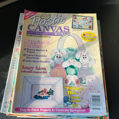 Plastic Canvas World magazine choice of lots see pictures and variations