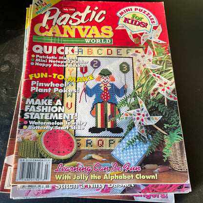 Plastic Canvas World magazine choice of lots see pictures and variations