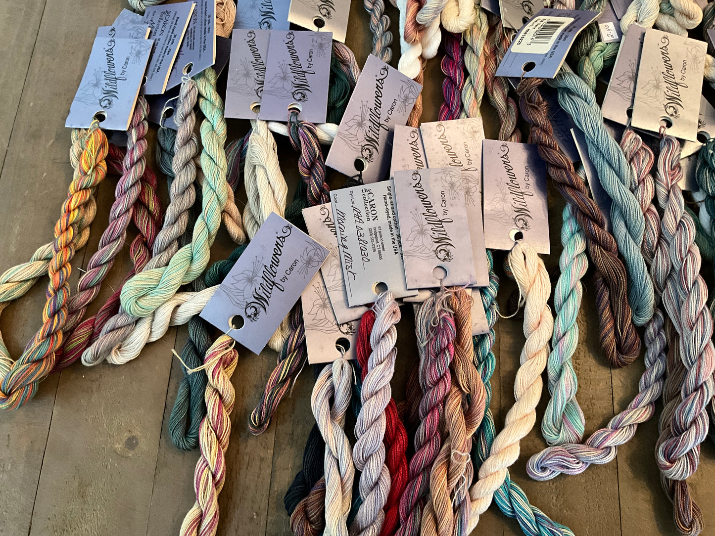 Wildflowers by Caron 100 skein stash bargain lot embroidery floss cross stitch thread see pictures!