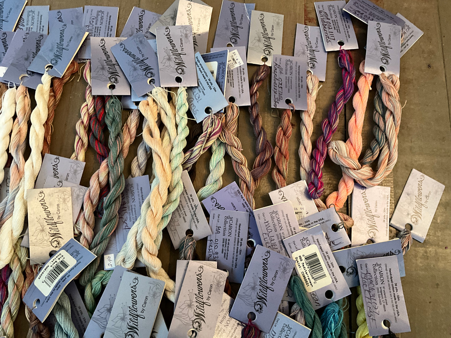 Wildflowers by Caron 100 skein stash bargain lot embroidery floss cross stitch thread see pictures!