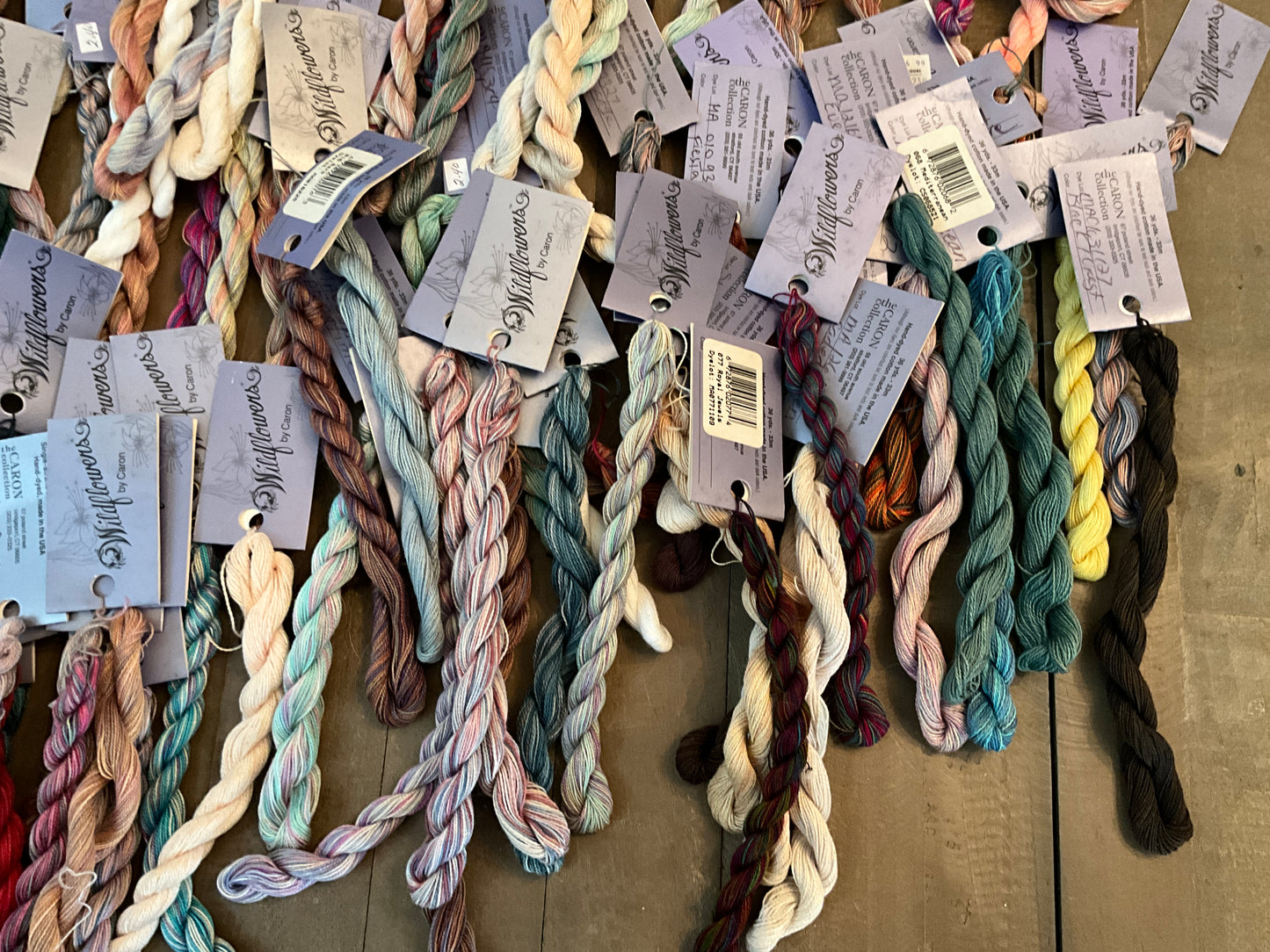 Wildflowers by Caron 100 skein stash bargain lot embroidery floss cross stitch thread see pictures!