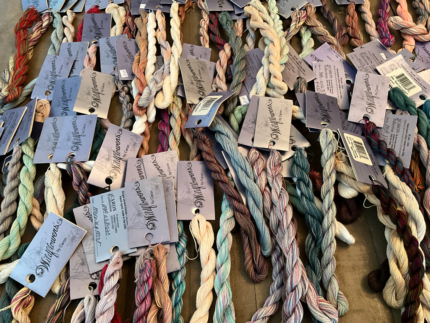 Wildflowers by Caron 100 skein stash bargain lot embroidery floss cross stitch thread see pictures!