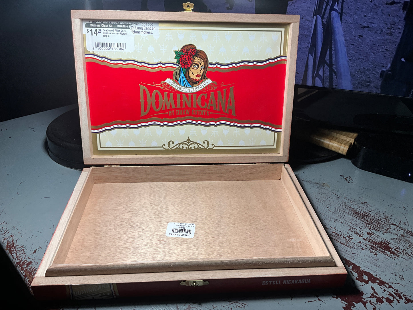 Deadwood Dominicana Buenas Noches wooden keepsake box