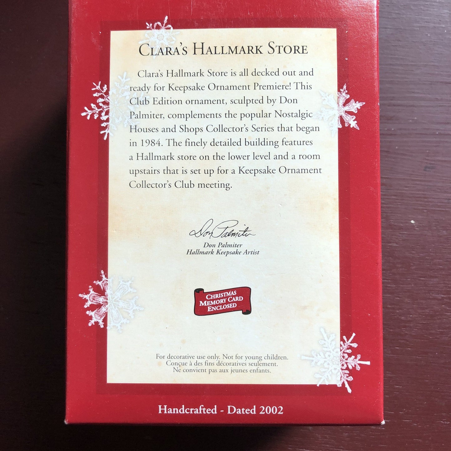 Hallmark, Nostalgic House, Clara's Hallmark Shop, Dated 2002 Keepsake Ornament, QXC4583*