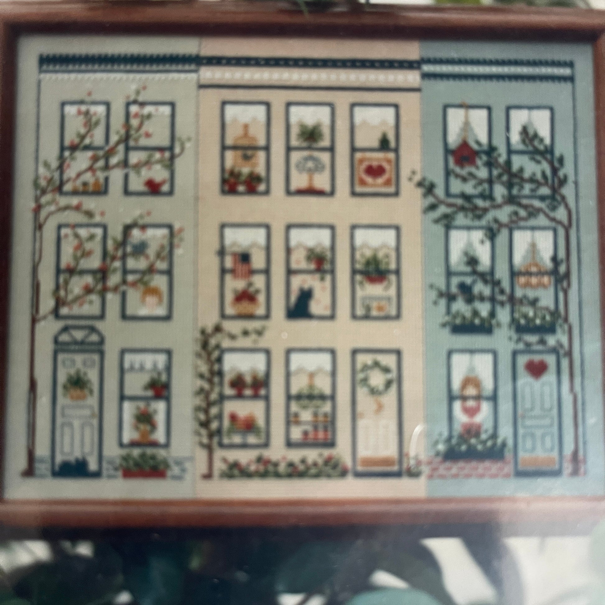 Ann Taylor Nelson Designs Amy's Windows Vintage 1987 Counted Cross Stitch Chart