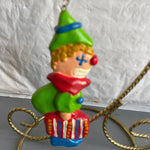 Christmas Clowns Pair of Hand Made In Korea Christmas Tree Ornaments