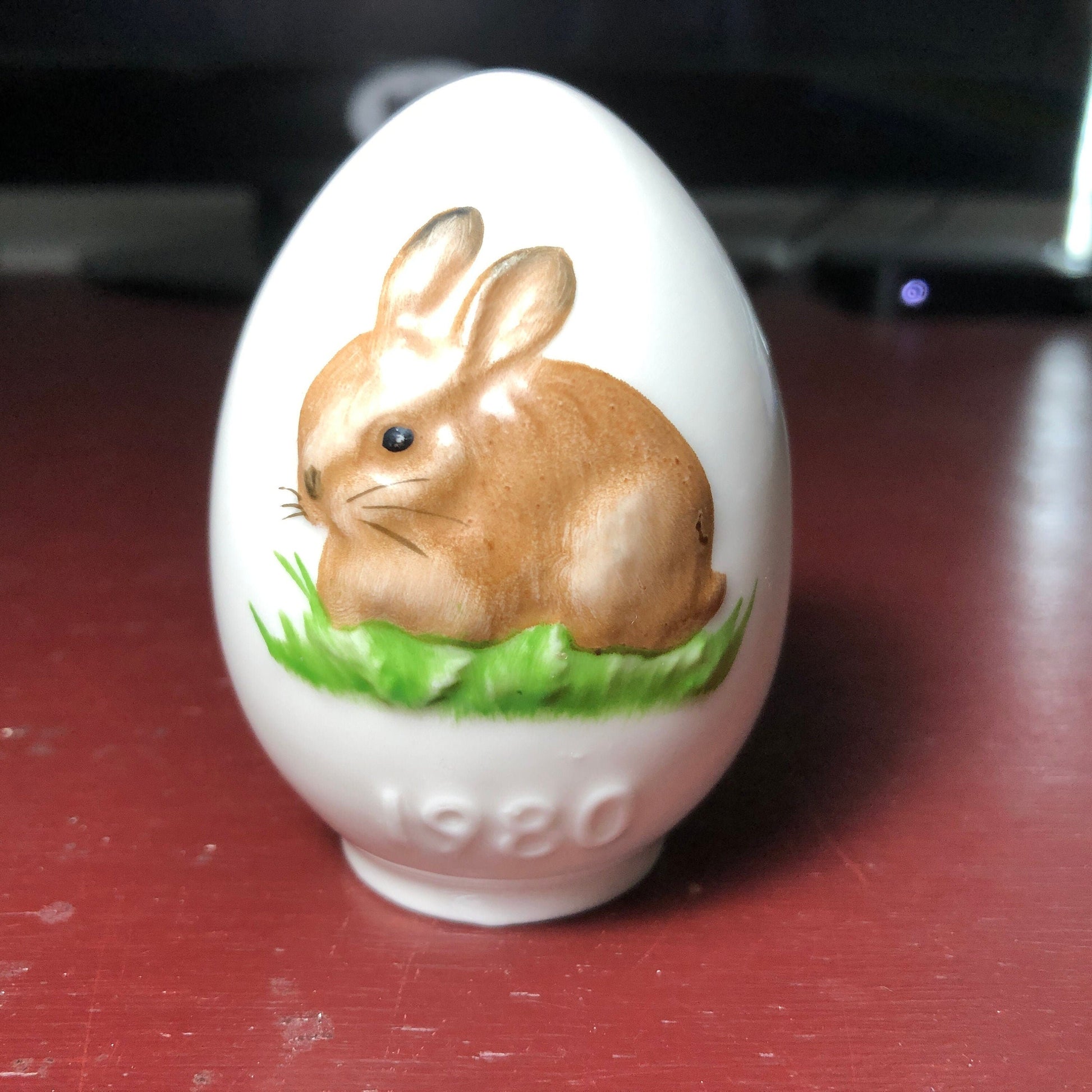 Bunny Egg Dated 1980, Goebel West Germany Vintage Collectible