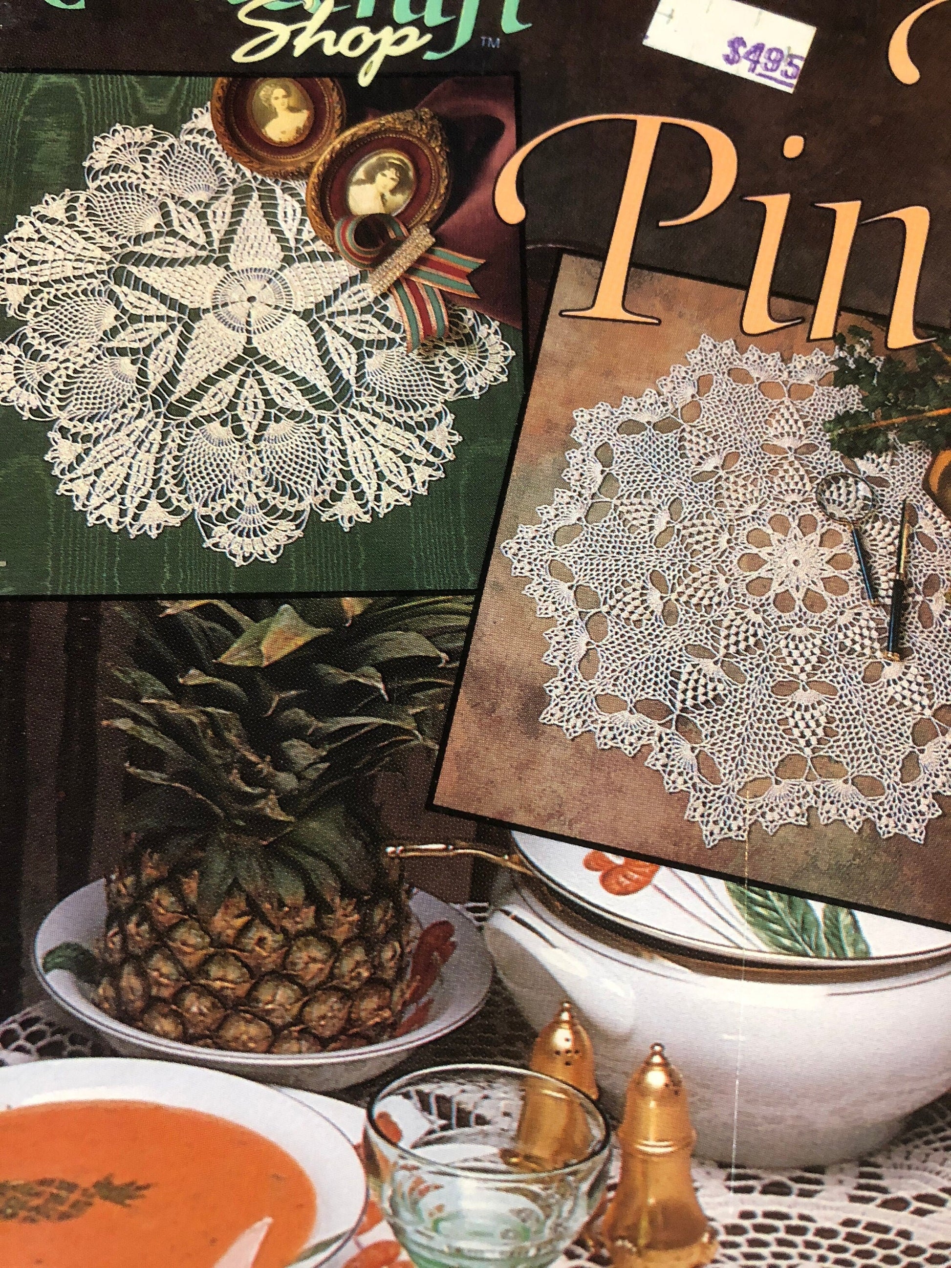 The Needlecraft Shop, Crochet, Pretty Pineapples, Vintage 1991, Crochet Pattern Book