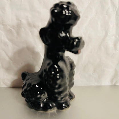 Goebel, Miniature Black Poodle, KT161, W Germany, Vintage, Porcelain, Collectible Figurine, 3 By 1.5 By 1.5 Inches