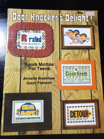 Door Knockers Delight, Room Mottos for Teens, Vintage 1983, See pictures for Condition Etc.