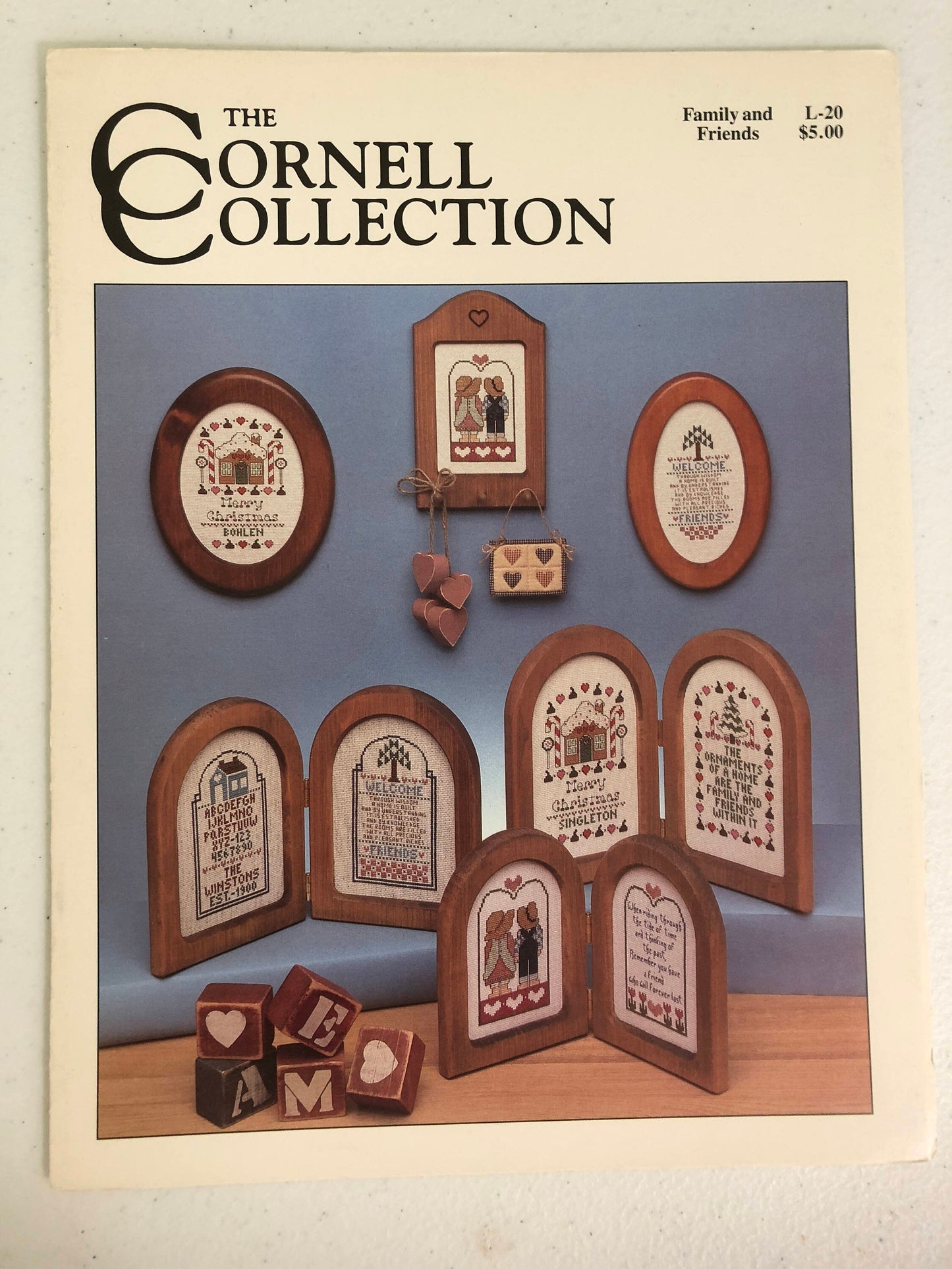 The Cornell Collection &quot;Family and Friends&quot; L-20, Hard to Find, Vintage 1988 Counted Cross Stitch Patterns