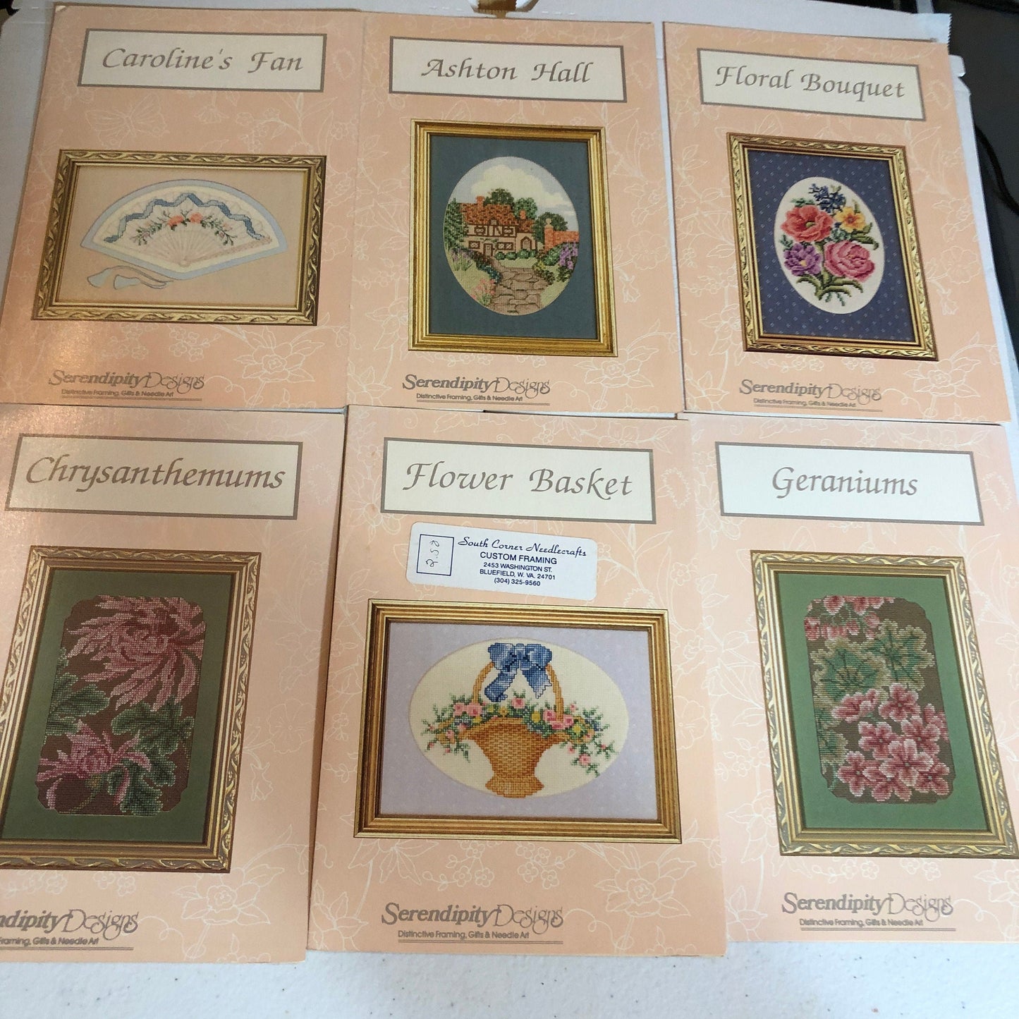 Serendipity Designs, Set Of 6, Vintage 1990, Counted Cross Stitch Chart*