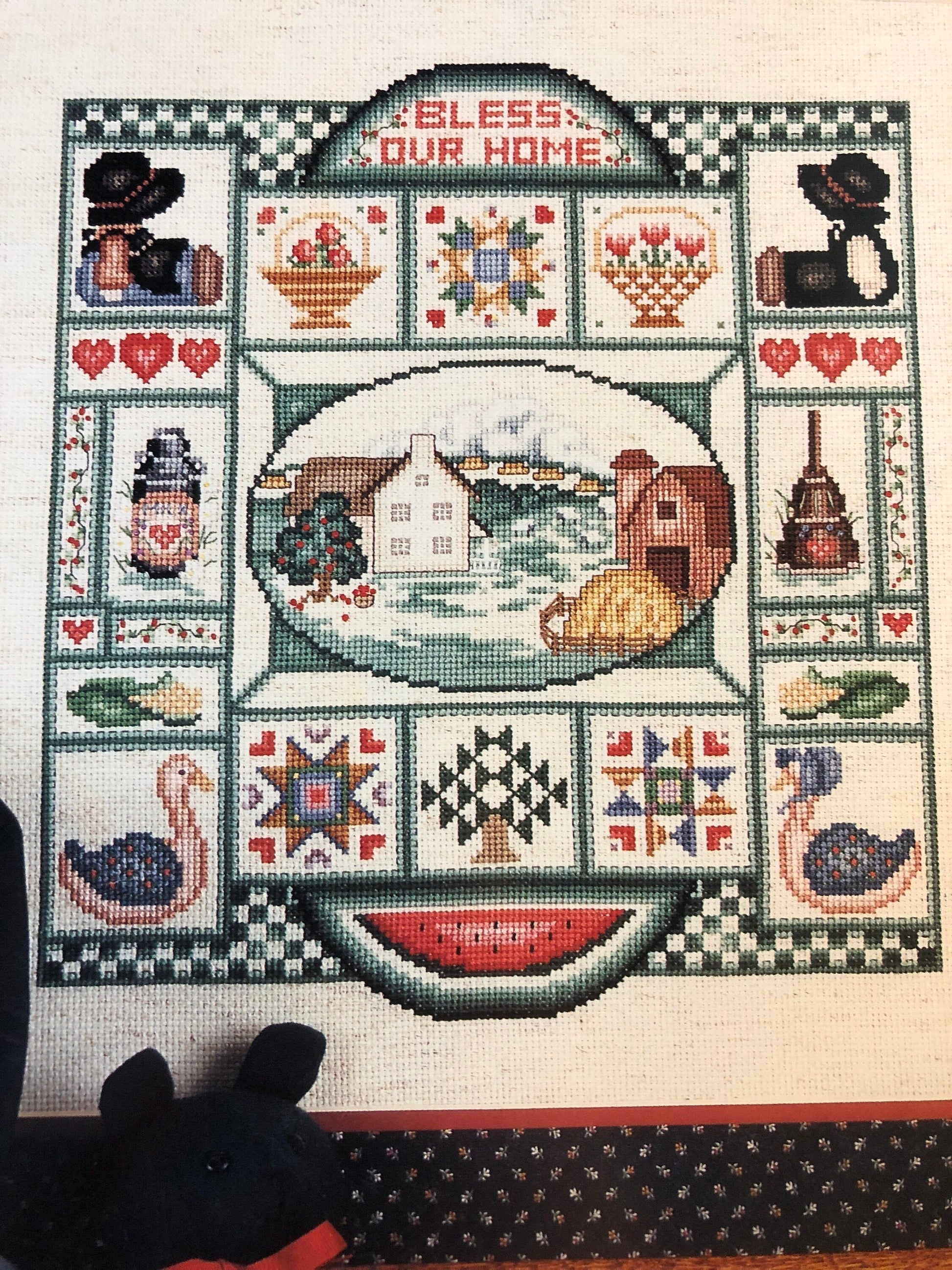 Dale Burdett, A Country Sampler, Lancaster County, Vintage 1987, Counted Cross Stitch Pattern