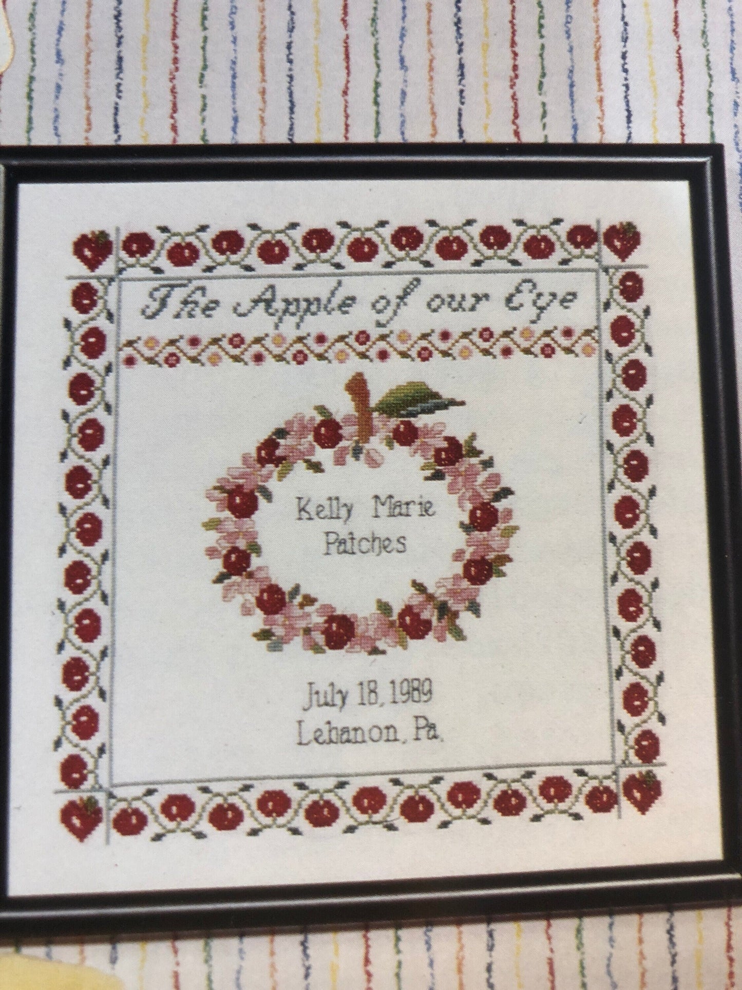 Ginger & Spice, Apple - Beary Baby Sampler, 9001, Vintage 1989, Counted Cross Stitch Patterns