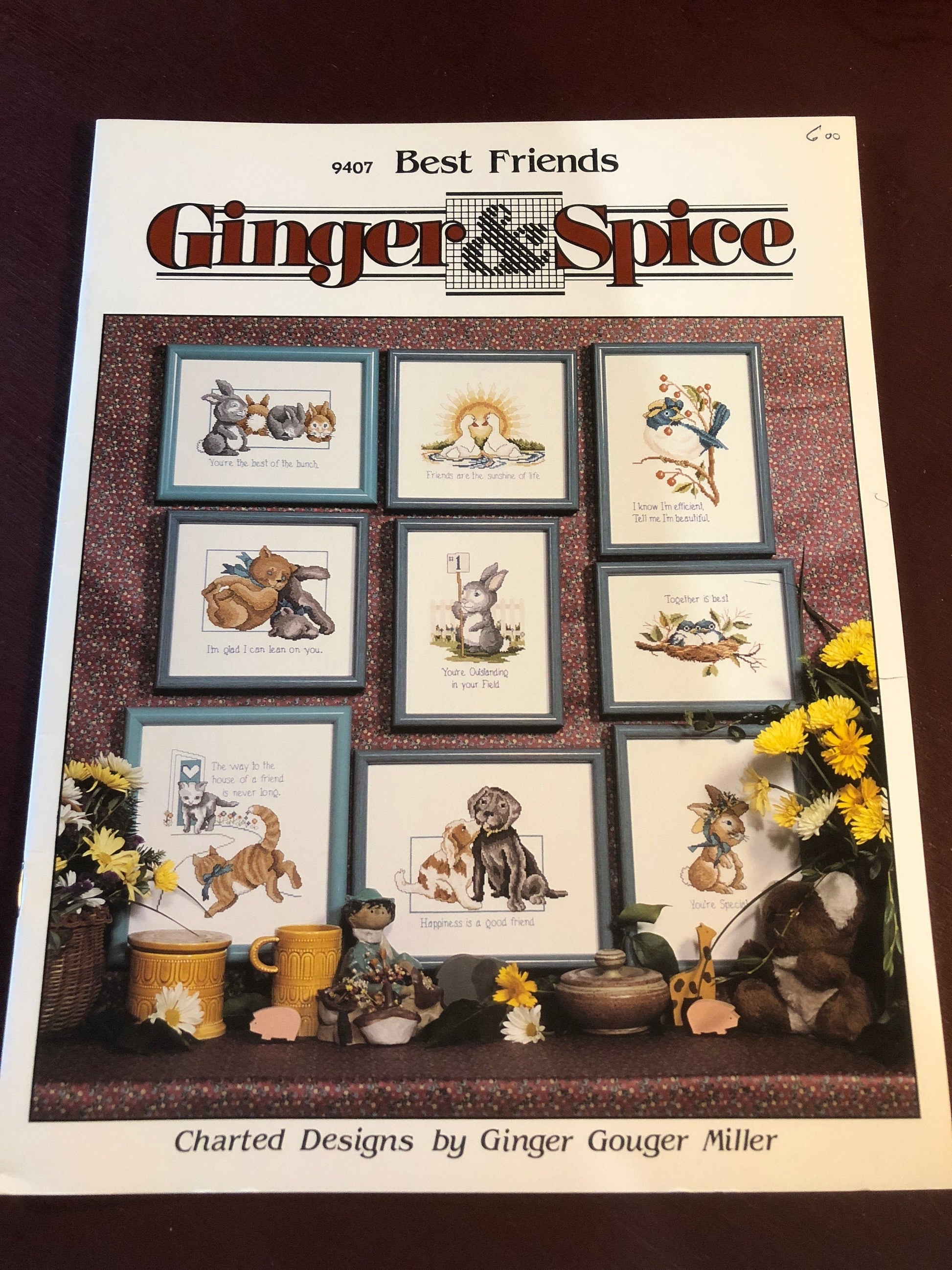 Ginger & Spice, Best Friends, Charted Designs by Ginger Gouger Vintage, Counted Cross Stitch Pattern 9407