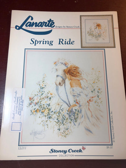 Lanarte Designs, by Stoney Creek, Spring Ride, Vintage 1994, Counted Cross Stitch Chart