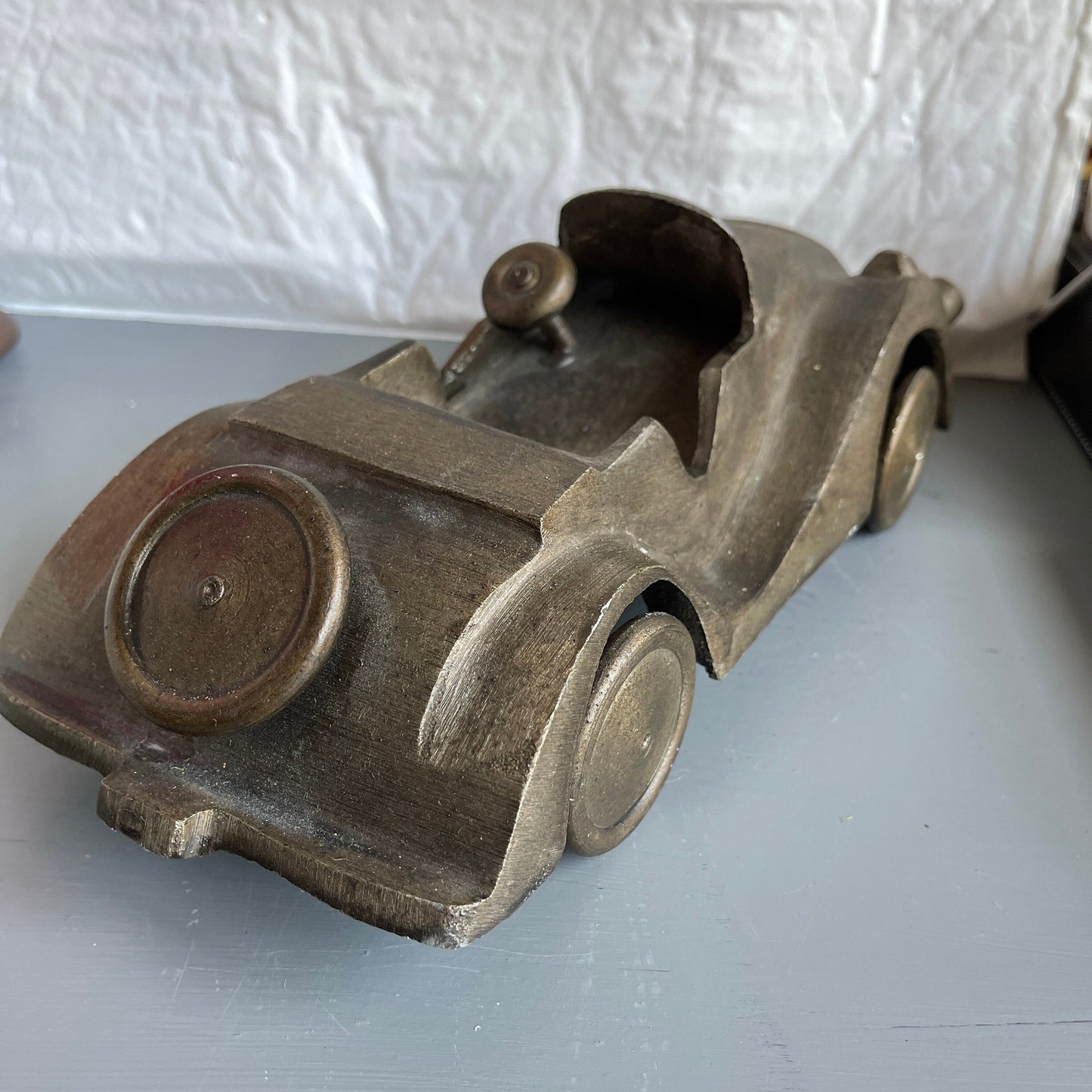 Cast Metal, Antique Roadster Car Reproduction, with Working Wheels, Vintage Transportation Collectible Figurine*