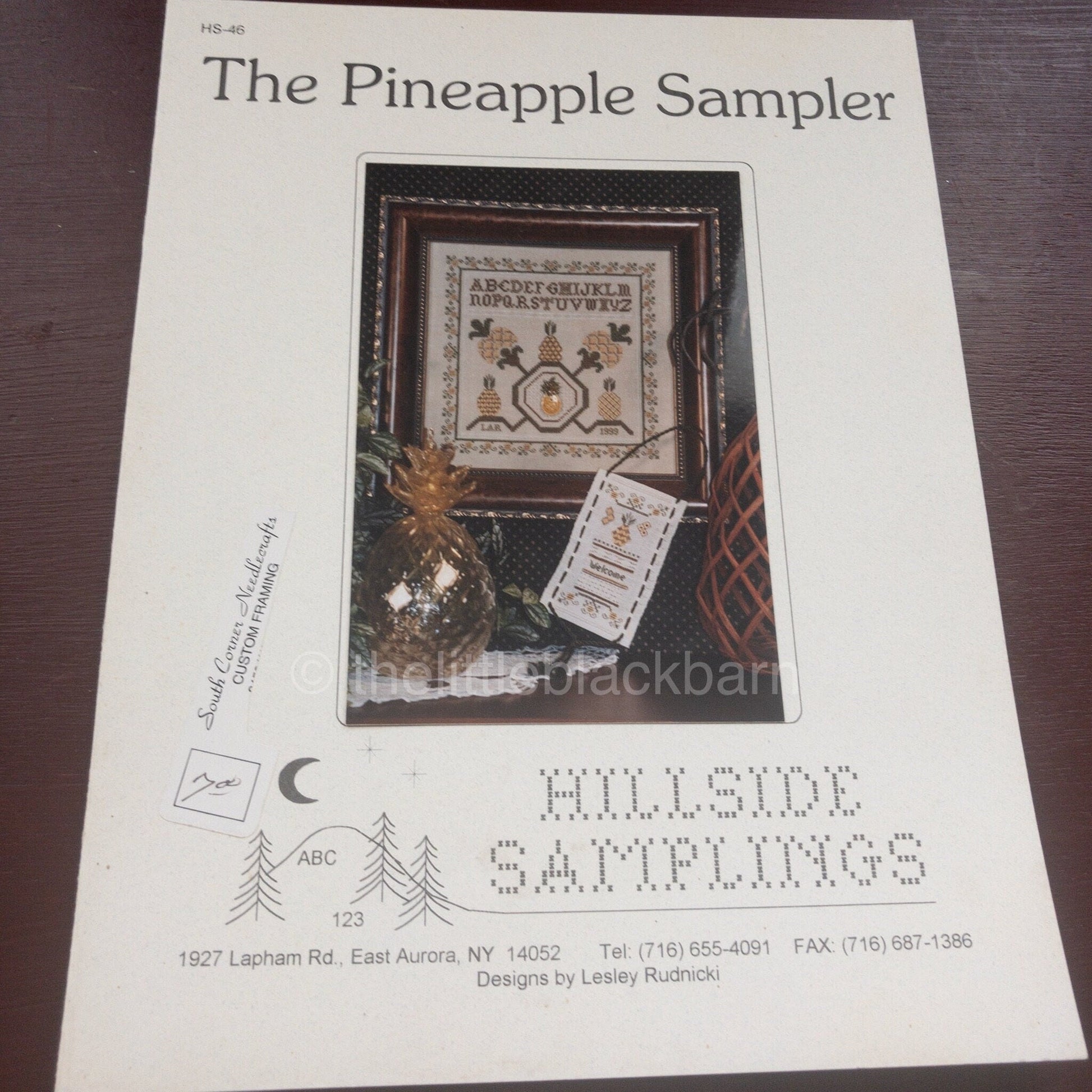 The Pineapple Sampler, Hillside Samplings, Vintage 1999, Counted Cross Stitch Design