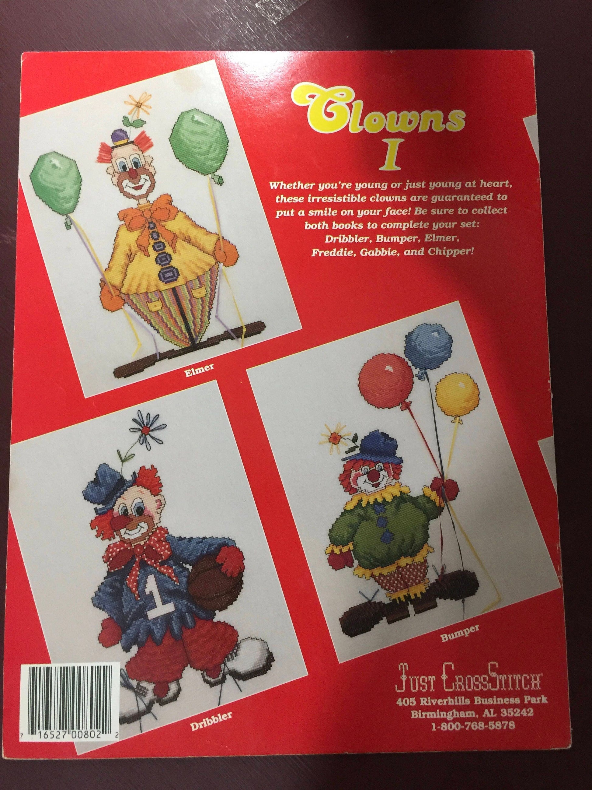 Just Cross stitch &quot;Clowns II&quot; Designed by Cathy Livingston Item # 802 cross stitch pattern