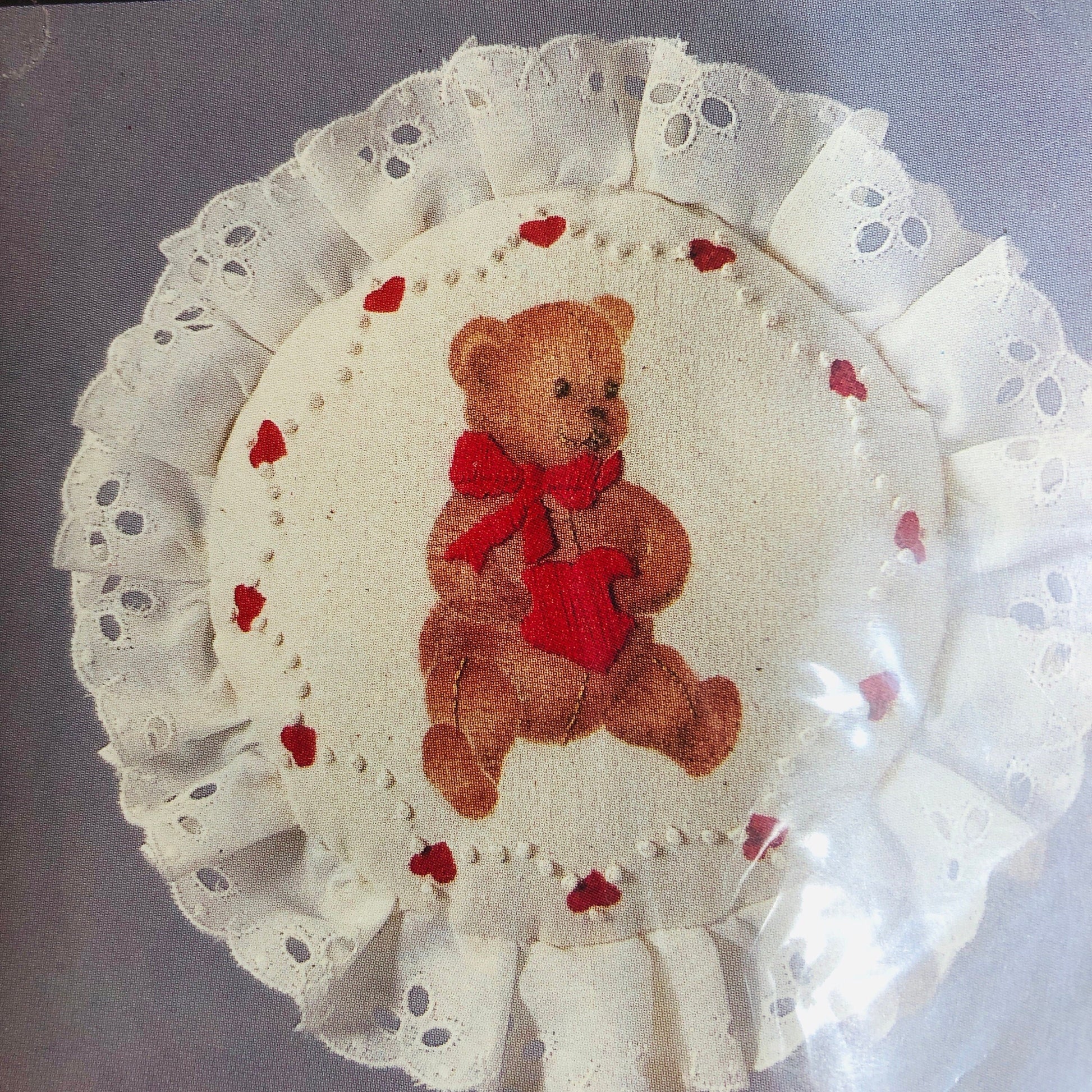 Choice of 2, Cathy Needlecraft, Candlewicking Teddy Bear, or Strawberry Sachet Kits