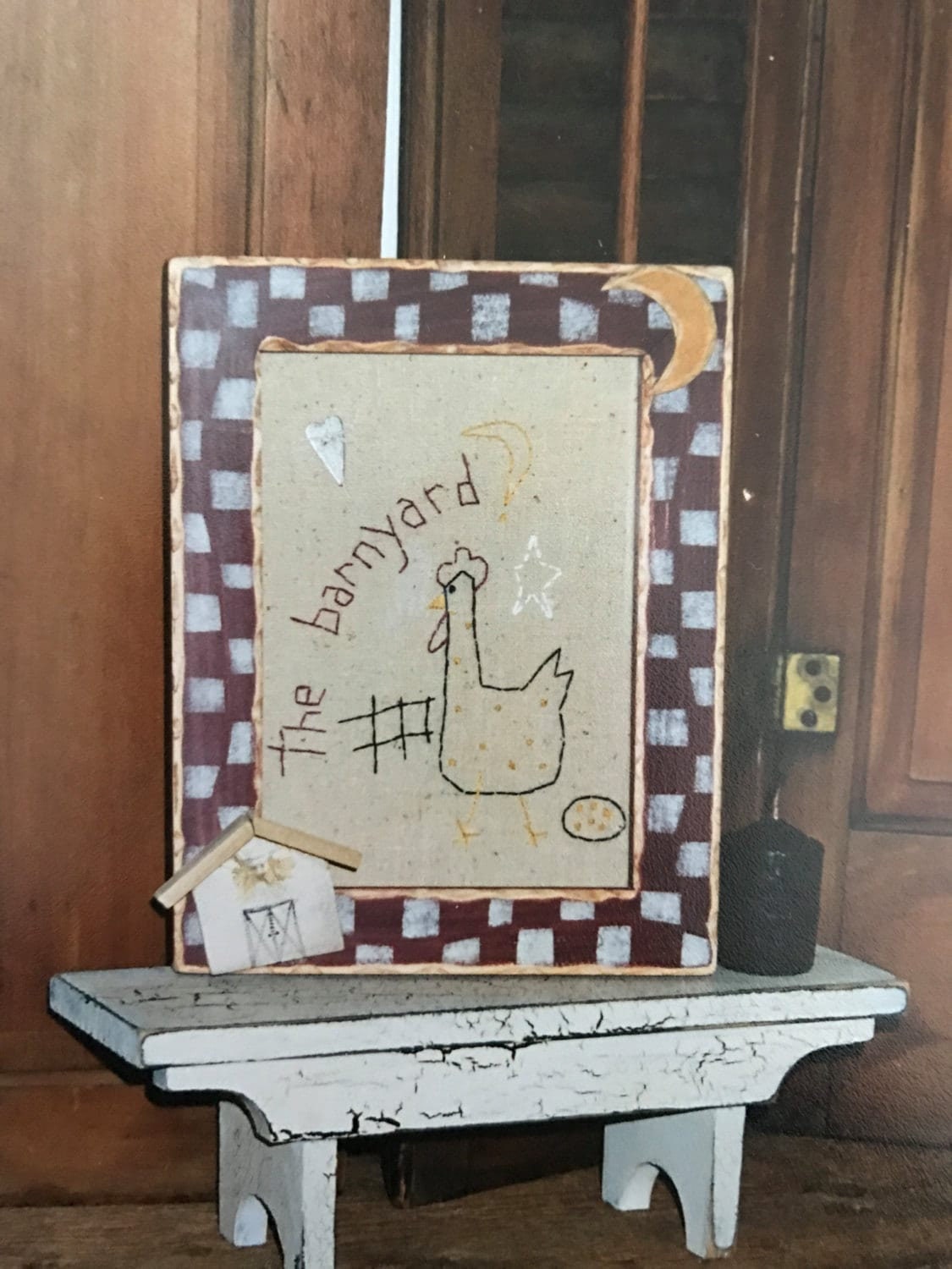 Primitive Stitchery &quot;the barnyard&quot; from annie pattern to stitch