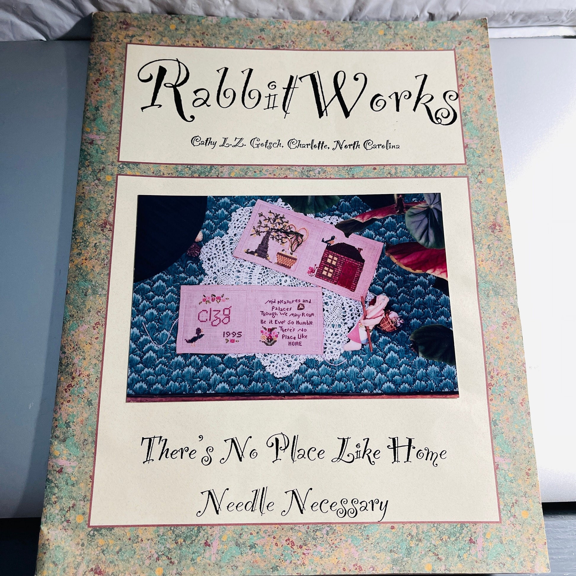 Rabbit Works, There&#39;s No Place Like Home, Needle Necessary, Vintage 1995, Counted Cross Stitch OOP Chart